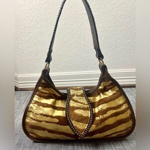 Double J Saddlery Zebra Print Shoulder/Handbag
